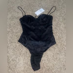 new black satin bodysuit from zara